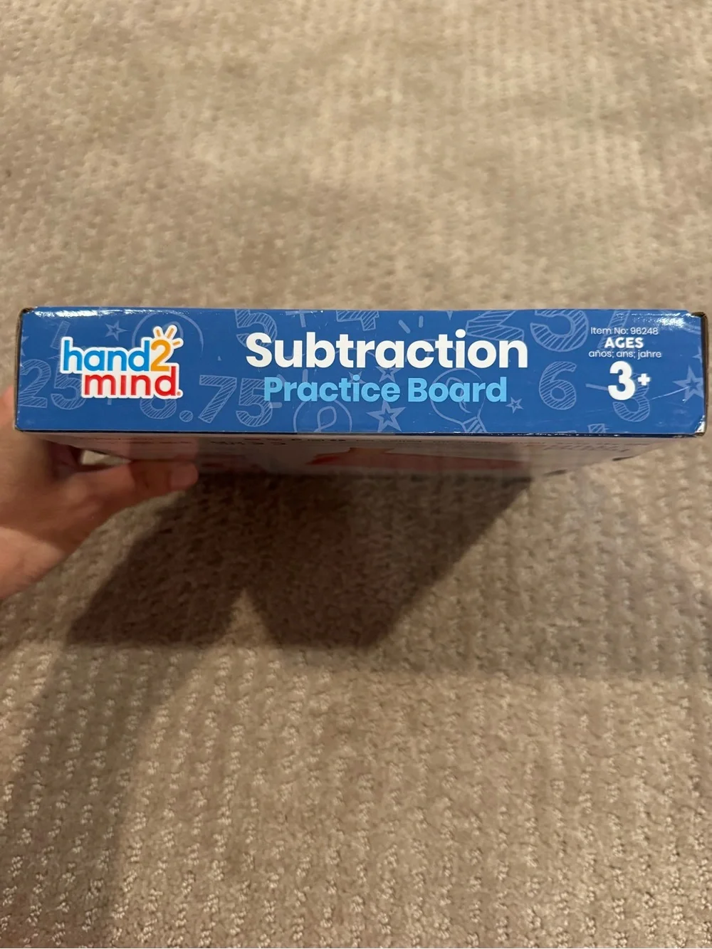 Red Subtraction Practice Board for Kids